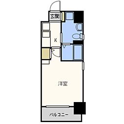 エンクレスト大手門 1Kの間取図画像