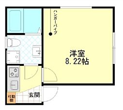 京成押上線 四ツ木駅 徒歩7分の賃貸アパート 1階1Kの間取り