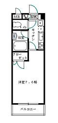 マルエイ参番館 4階1Kの間取り