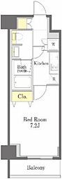 Dimus勝どき 1Kの間取図画像
