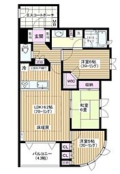 グランシティユーロパレス赤塚 3LDKの間取図画像