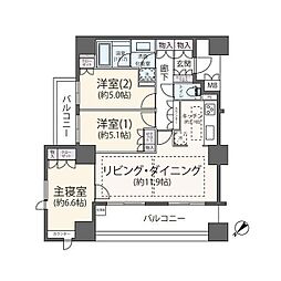 新百合ケ丘パークハウス4番街 3LDKの間取図画像