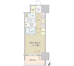 サイプレス日本橋本町 1Kの間取図画像