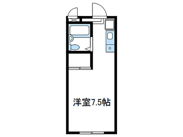 神奈川県厚木市幸町(賃貸マンション1R・2階・21.00㎡)の写真 その2