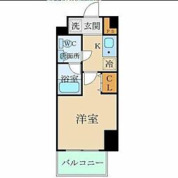 JR京浜東北・根岸線 川口駅 徒歩3分の賃貸マンション 7階1Kの間取り