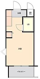 ウィンベルソロ川越No.6 ワンルームの間取図画像
