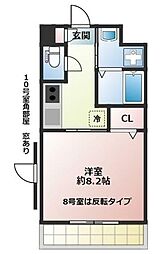プロスペリタ大宮Ｓ 1階1Kの間取り