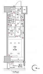 クレイシア板橋本町 9階1Kの間取り
