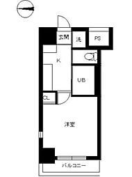 スカイコート大森第5 8階1Kの間取り