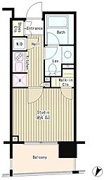 コクヨーレ日本橋 6階1Kの間取り
