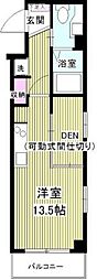 CROSSCOURTNamiki ワンルームの間取図画像