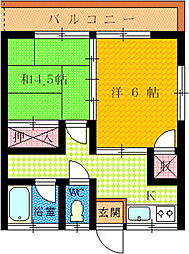 シャトレ綾瀬 2Kの間取図画像