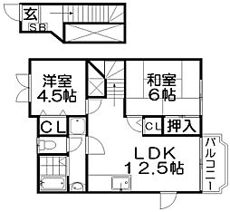 ハイツシャルマン 2LDKの間取図画像