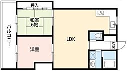 京成松戸線 北習志野駅 徒歩7分の賃貸マンション 4階2LDKの間取り