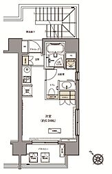 ガーデニア赤坂 ワンルームの間取図画像