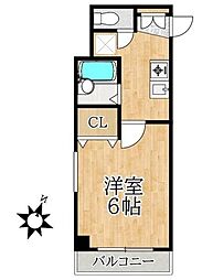 シェーナーハーフェン 4階1Kの間取り