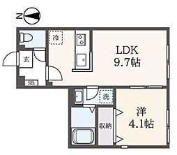 MKレジデンス 1LDKの間取図画像