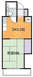 シルクビル 1DKの間取図画像
