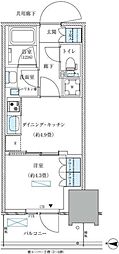 江東区大島4丁目マンション 1DKの間取図画像