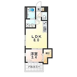 バルダ花園 1LDKの間取図画像