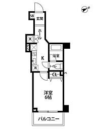 ブライズ西荻窪 3階1Kの間取り