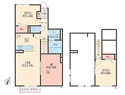 アイビスコートII 1階2LDKの間取り