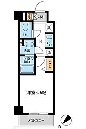 東京メトロ東西線 行徳駅 徒歩2分の賃貸マンション 4階1Kの間取り