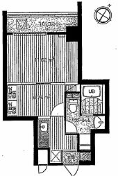 Supre新横浜 1DKの間取図画像