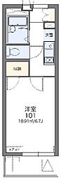レオパレス桜 1Kの間取図画像