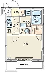 ルーブル川崎鷺沼 1Kの間取図画像