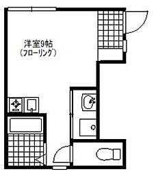 エスタシア谷保 ワンルームの間取図画像