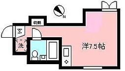 アゼリア浜田山 ワンルームの間取図画像