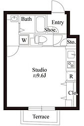 トグル椎名町 ワンルームの間取図画像
