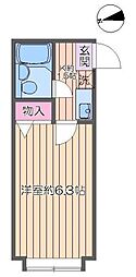 クレスト桜上水 1階1Kの間取り