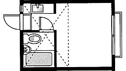 MTハウス A棟 1階ワンルームの間取り
