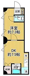 ホーメイレジデンス南馬込No.2 1DKの間取図画像