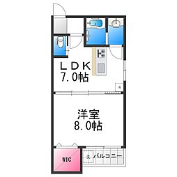 セントフェリオ堺 1LDKの間取図画像