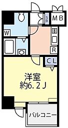 グランヴァンメトロ-1 3階1Kの間取り