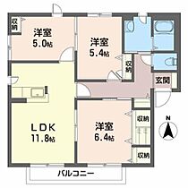 メゾン・ポポフ 201 ｜ 岩手県花巻市西大通り２丁目7-12（賃貸アパート3LDK・2階・66.00㎡） その2