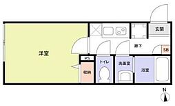 (仮称)草加市瀬崎新築アパート 1Kの間取図画像