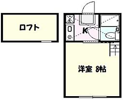 メゾン玉川 1階1Kの間取り