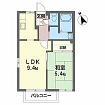 アンビエンス　Ａ 203 ｜ 岩手県花巻市桜台１丁目27-5（賃貸アパート1LDK・2階・35.00㎡） その2