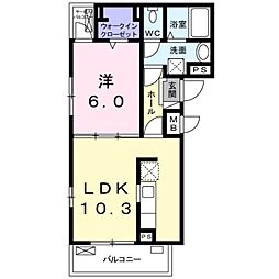メトロノーム4 1LDKの間取図画像