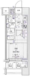 ザ・ヴァレッシア蒲田シティ 1Kの間取図画像