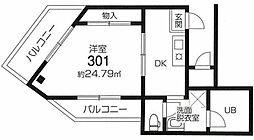サクラメント南平 1DKの間取図画像