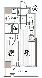 シーズンフラッツ両国サウス 8階1DKの間取り