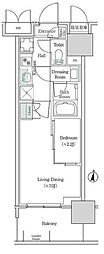 ブルックサイドレジデンス木場 2Kの間取図画像