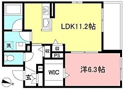 Ｃａｓｅｒｔａ 1階1LDKの間取り