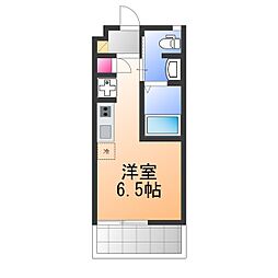 JR阪和線 鳳駅 徒歩7分の賃貸アパート 3階ワンルームの間取り