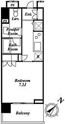 KDXレジデンス白金2 11階ワンルームの間取り